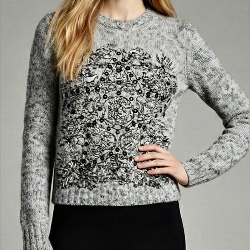 Dior Gray Graphic Women's Sweater 2